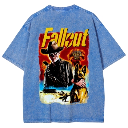 Fallout Halloween Unisex Fit Washed T-Shirt 2509014353