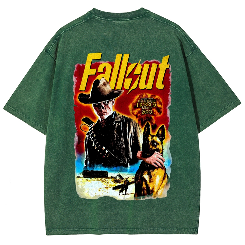 Fallout Halloween Unisex Fit Washed T-Shirt 2509014353