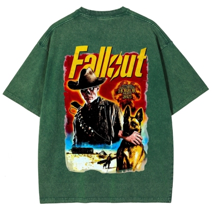 Fallout Halloween Unisex Fit Washed T-Shirt 2509014353