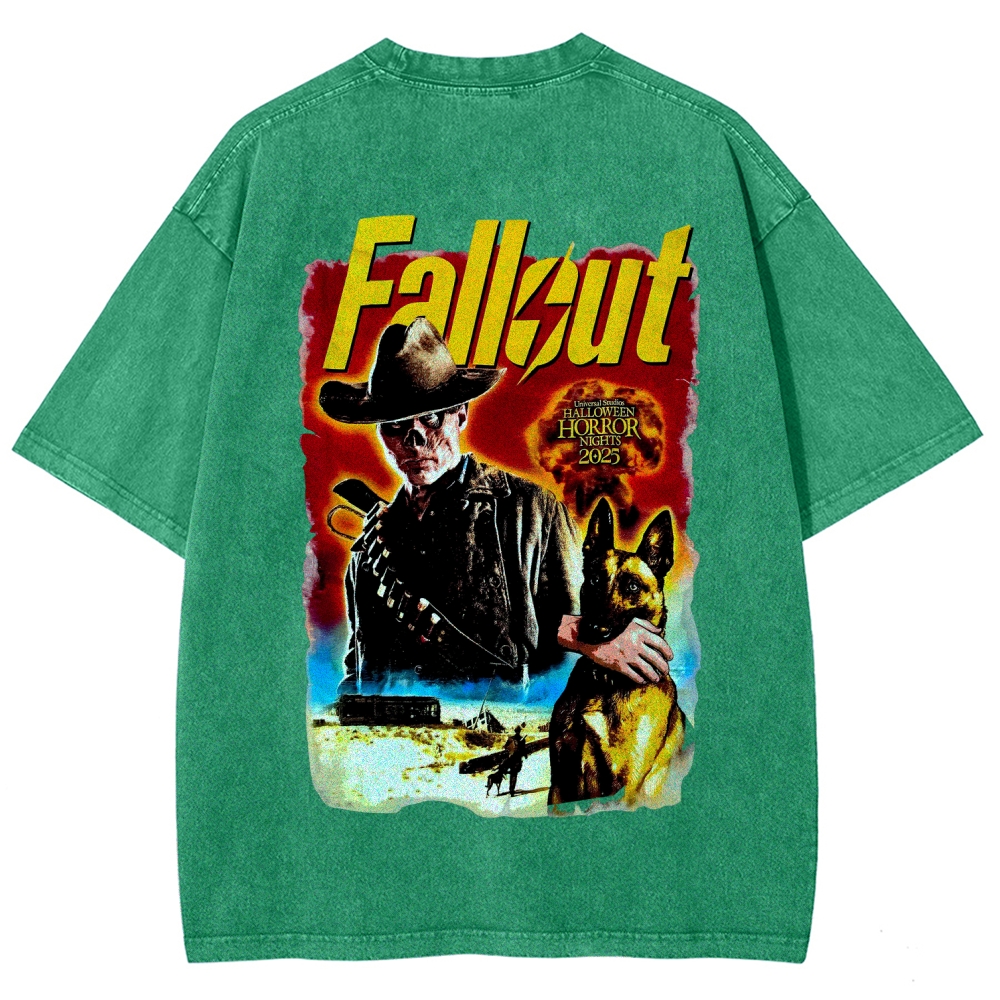 Fallout Halloween Unisex Fit Washed T-Shirt 2509014353