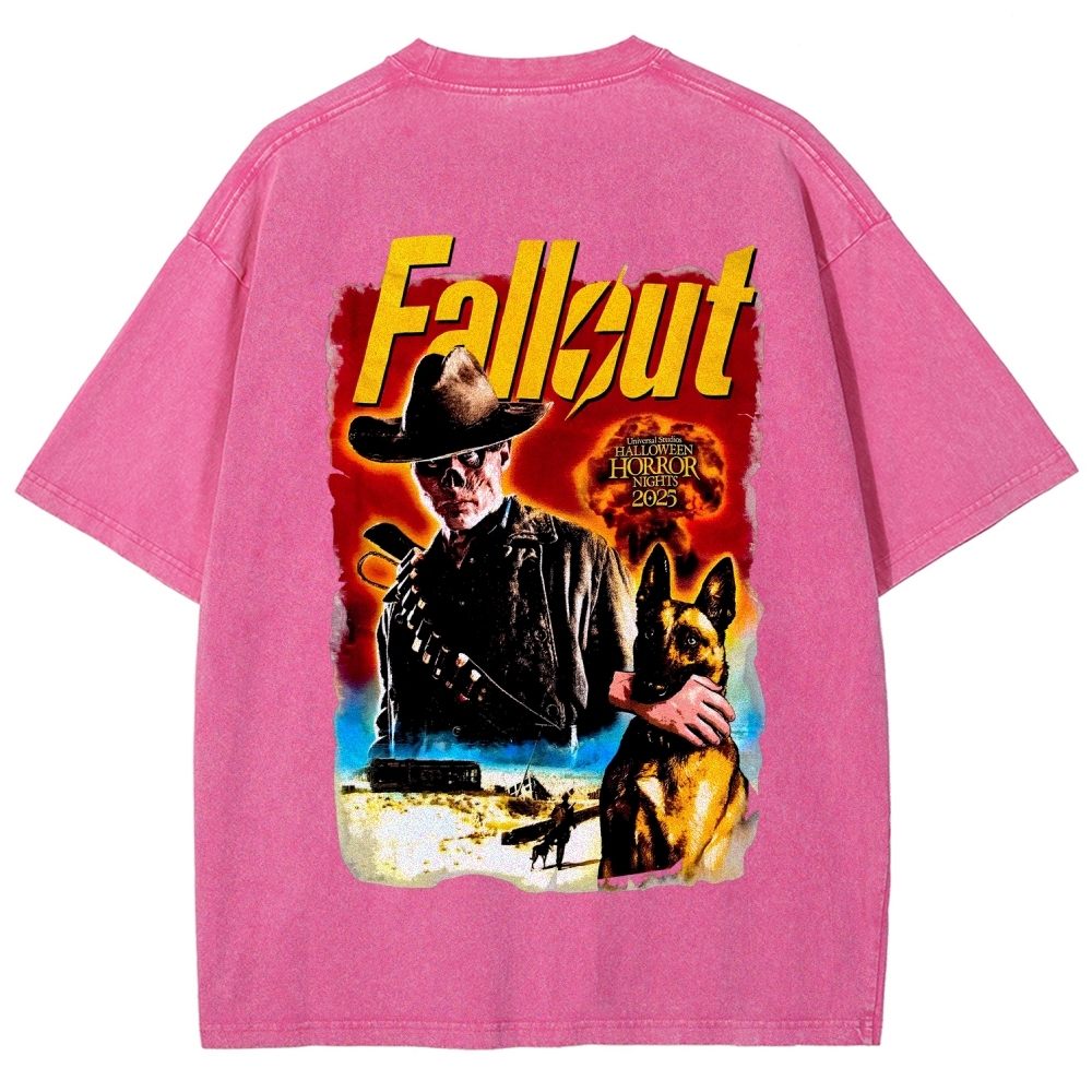Fallout Halloween Unisex Fit Washed T-Shirt 2509014353