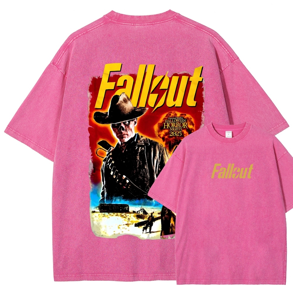 Fallout Halloween Unisex Fit Washed T-Shirt 2509014353