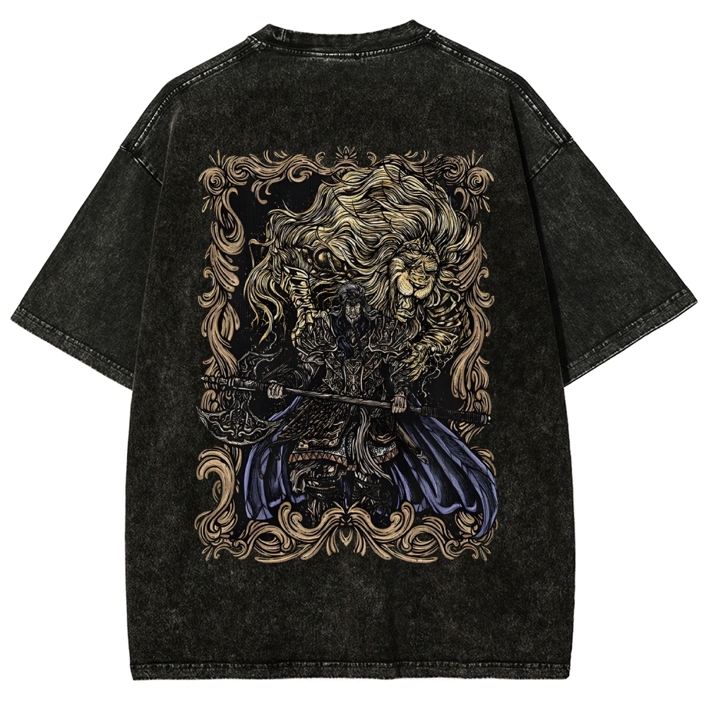 Elden Ring Godfrey the First Elden Lord Vintage Tee – Washed Oversized Graphic Shir