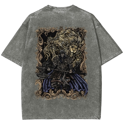 Elden Ring Godfrey the First Elden Lord Vintage Tee – Washed Oversized Graphic Shir