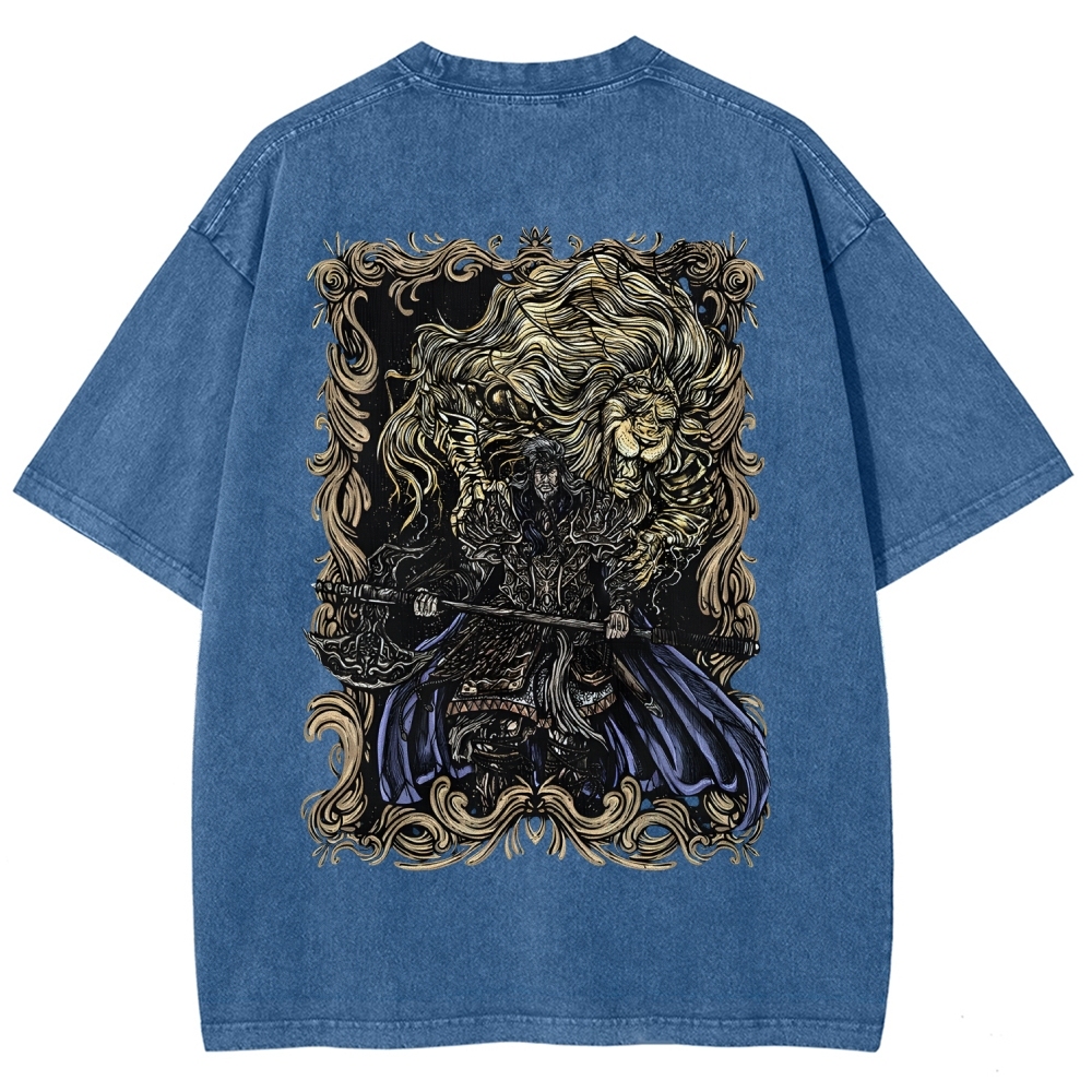 Elden Ring Godfrey the First Elden Lord Vintage Tee – Washed Oversized Graphic Shir
