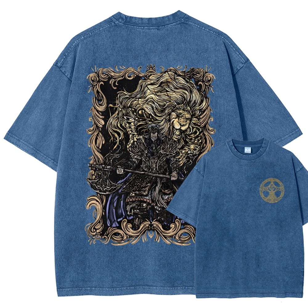 Elden Ring Godfrey the First Elden Lord Vintage Tee – Washed Oversized Graphic Shir