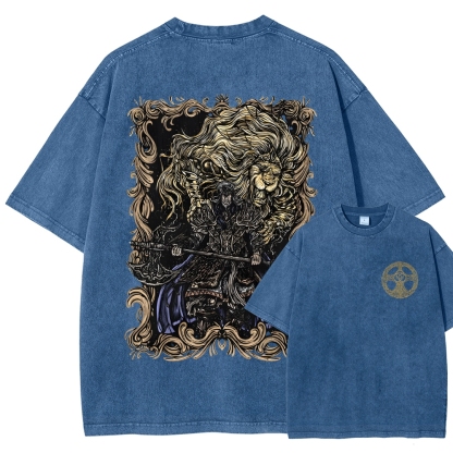 Elden Ring Godfrey the First Elden Lord Vintage Tee – Washed Oversized Graphic Shir