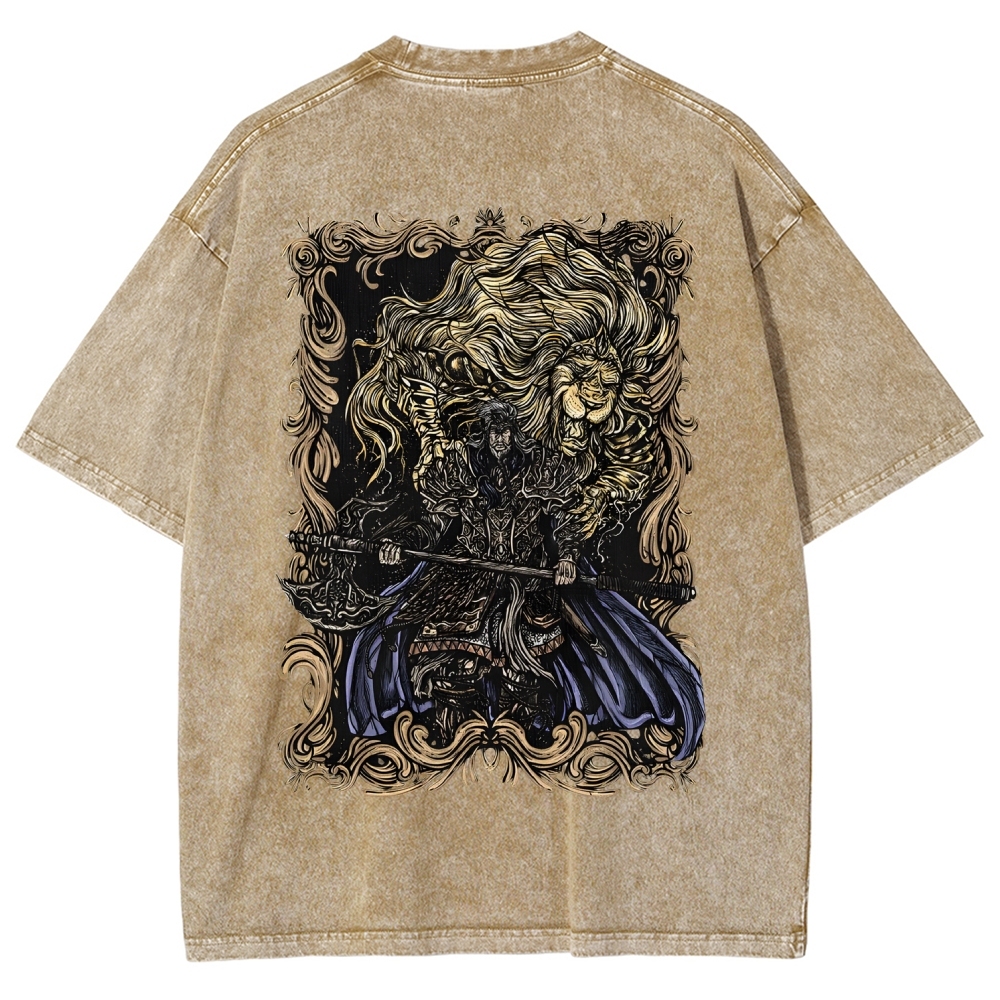 Elden Ring Godfrey the First Elden Lord Vintage Tee – Washed Oversized Graphic Shir