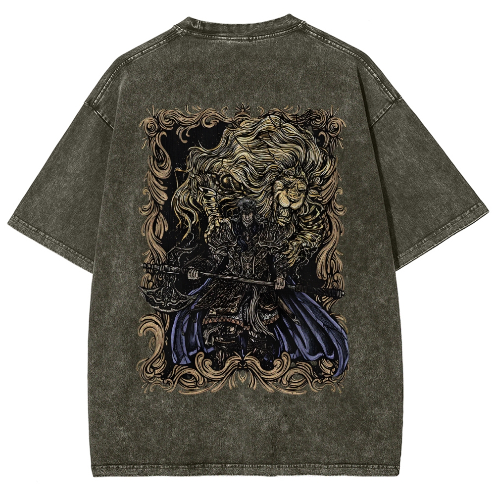 Elden Ring Godfrey the First Elden Lord Vintage Tee – Washed Oversized Graphic Shir