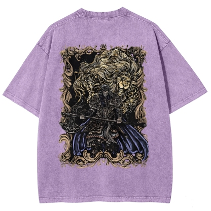 Elden Ring Godfrey the First Elden Lord Vintage Tee – Washed Oversized Graphic Shir