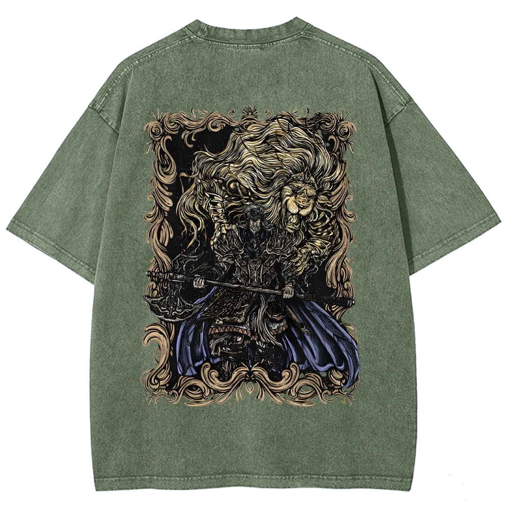 Elden Ring Godfrey the First Elden Lord Vintage Tee – Washed Oversized Graphic Shir
