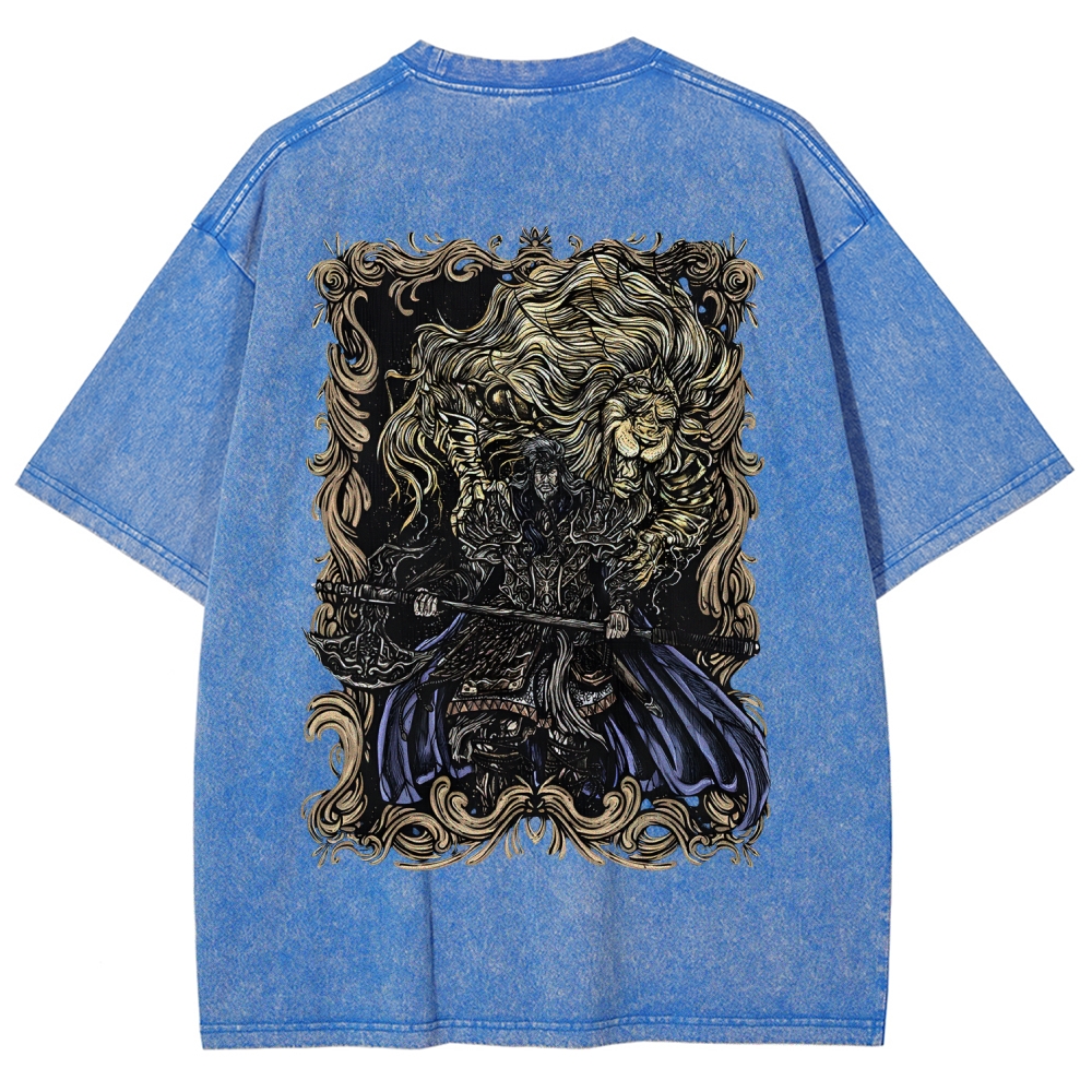 Elden Ring Godfrey the First Elden Lord Vintage Tee – Washed Oversized Graphic Shir