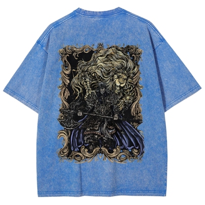Elden Ring Godfrey the First Elden Lord Vintage Tee – Washed Oversized Graphic Shir