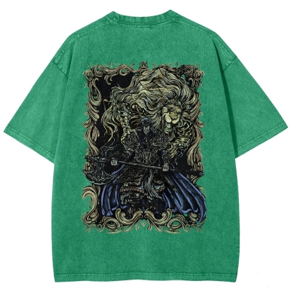 Elden Ring Godfrey the First Elden Lord Vintage Tee – Washed Oversized Graphic Shir