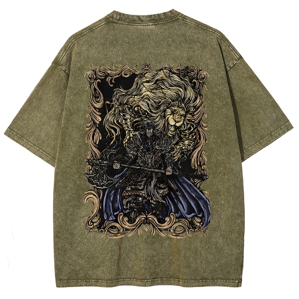 Elden Ring Godfrey the First Elden Lord Vintage Tee – Washed Oversized Graphic Shir