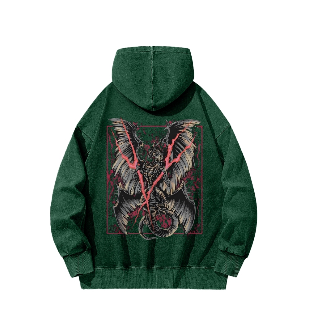 Elden Ring Lichdragon Fortissax Casual Washed Hoodie 2509018672