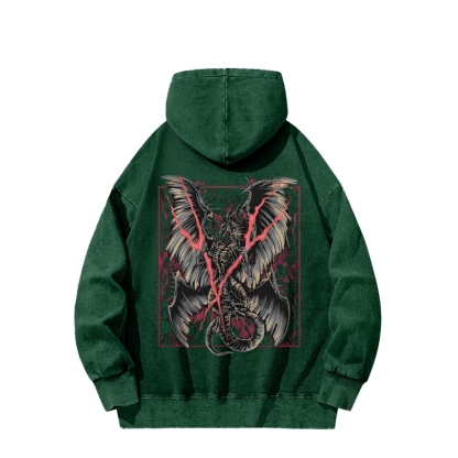 Elden Ring Lichdragon Fortissax Casual Washed Hoodie 2509018672