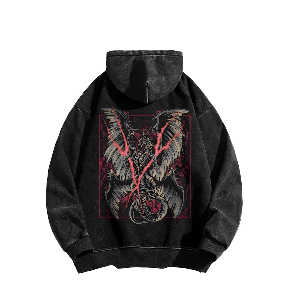 Elden Ring Lichdragon Fortissax Casual Washed Hoodie 2509018672