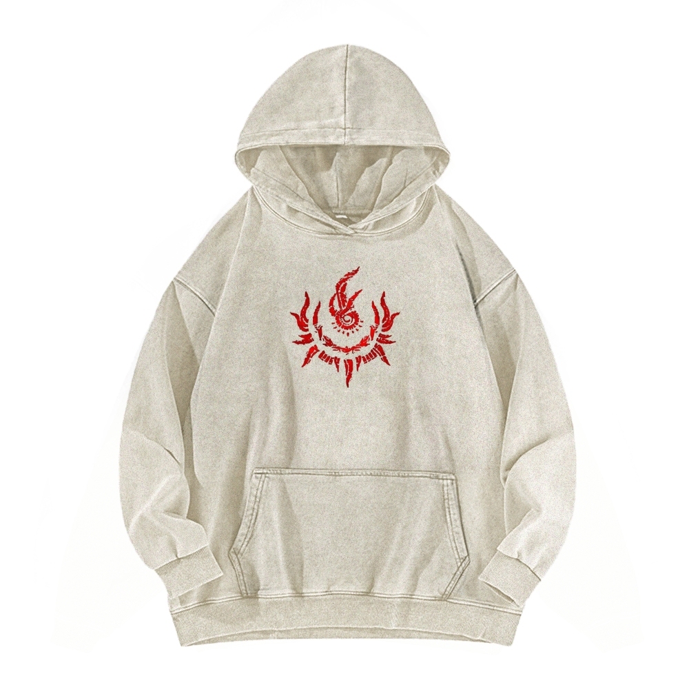 Elden Ring Lichdragon Fortissax Casual Washed Hoodie 2509018672