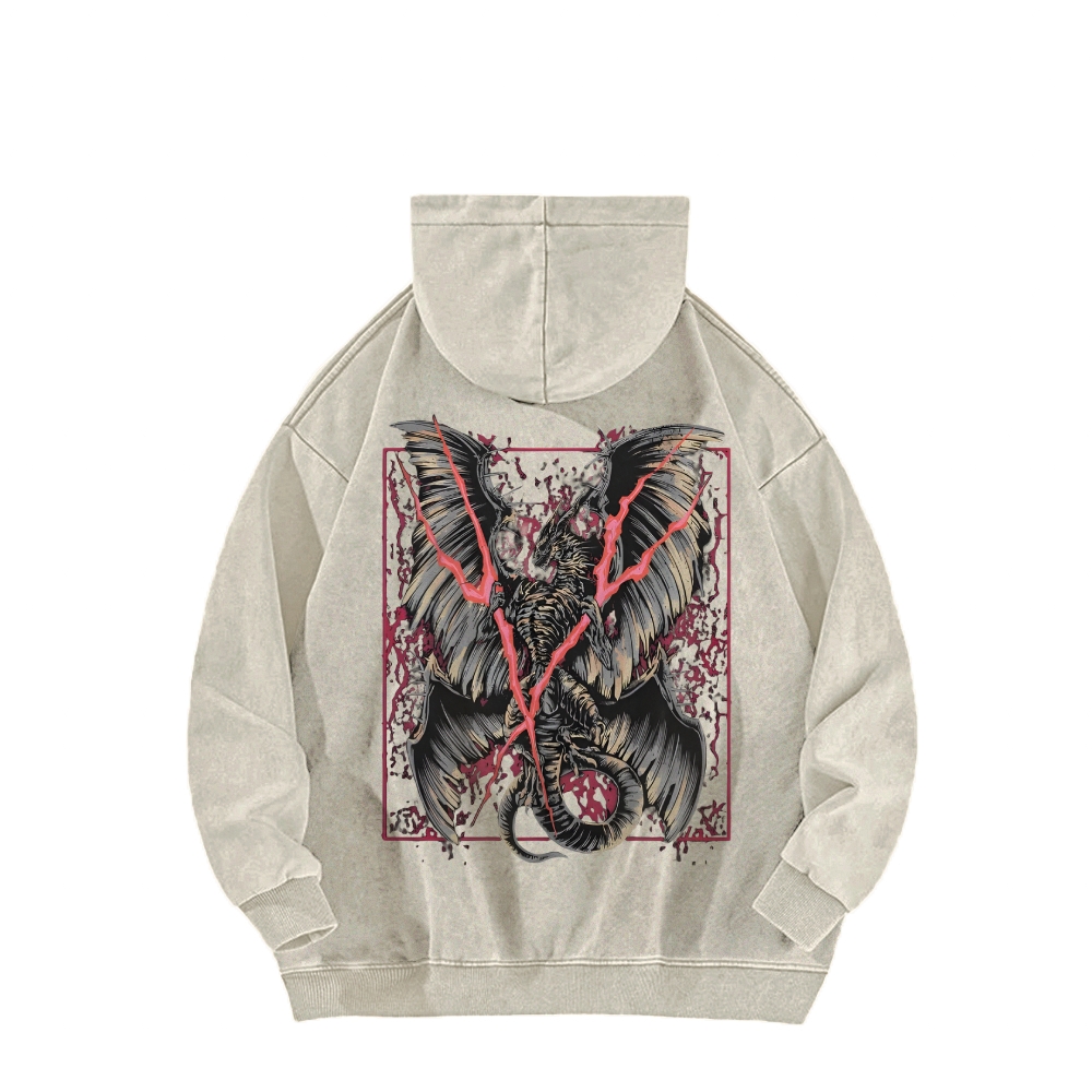 Elden Ring Lichdragon Fortissax Casual Washed Hoodie 2509018672