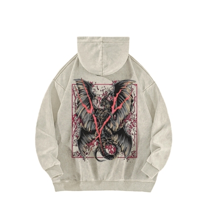 Elden Ring Lichdragon Fortissax Casual Washed Hoodie 2509018672