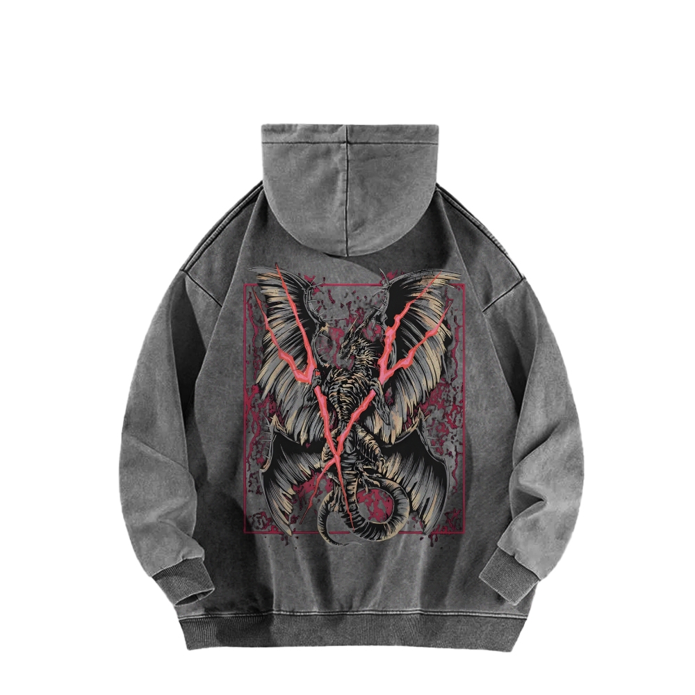 Elden Ring Lichdragon Fortissax Casual Washed Hoodie 2509018672