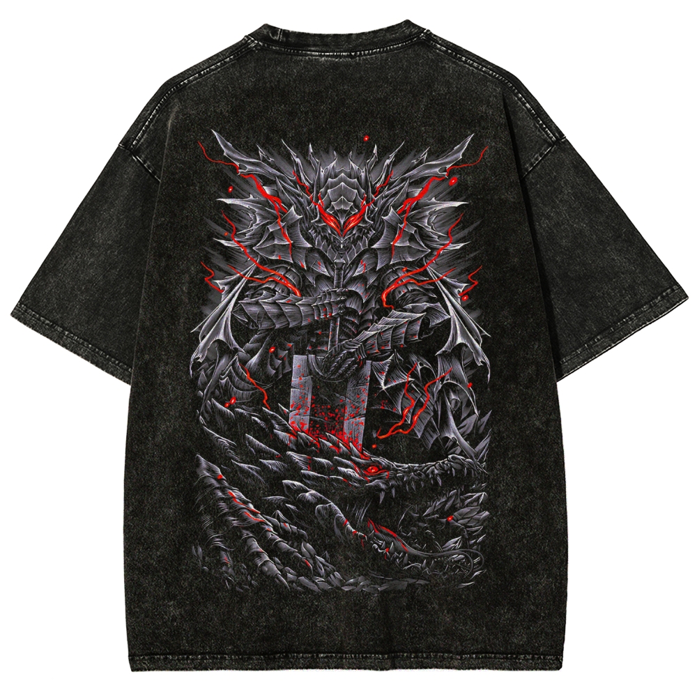 Berserk Guts Dark Vintage Washed Graphic T-Shirt