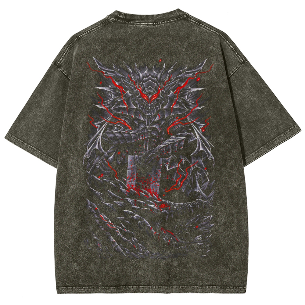 Berserk Guts Dark Vintage Washed Graphic T-Shirt