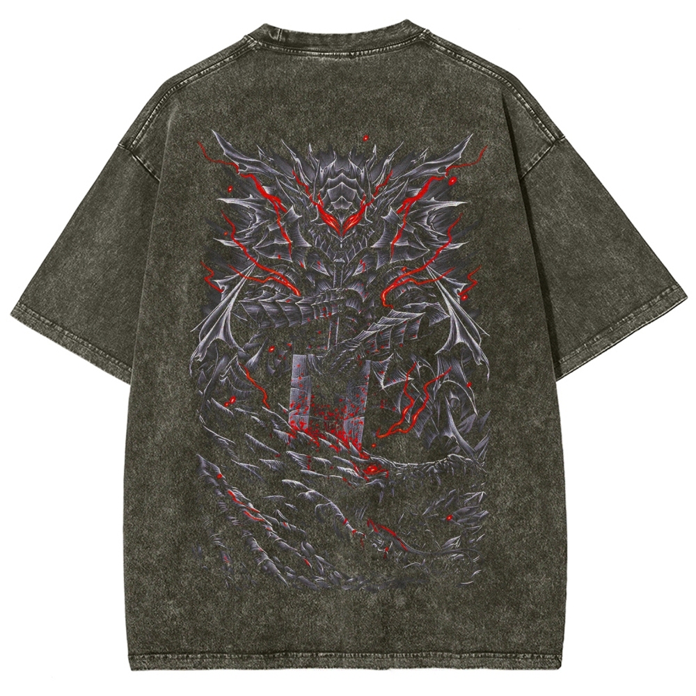 Berserk Guts Dark Vintage Washed Graphic T-Shirt