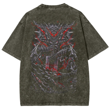 Berserk Guts Dark Vintage Washed Graphic T-Shirt