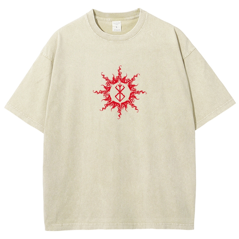 Berserk Guts Dark Vintage Washed Graphic T-Shirt