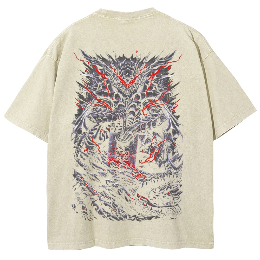 Berserk Guts Dark Vintage Washed Graphic T-Shirt