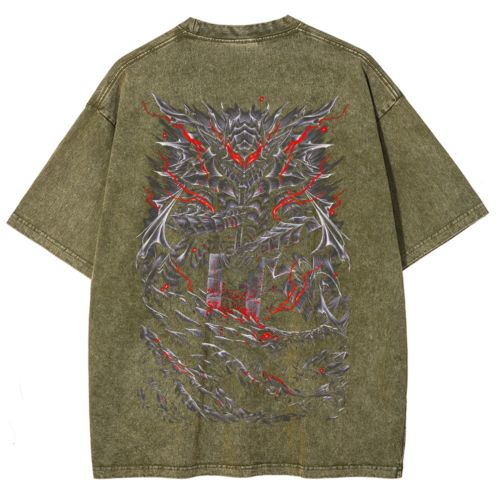 Berserk Guts Dark Vintage Washed Graphic T-Shirt