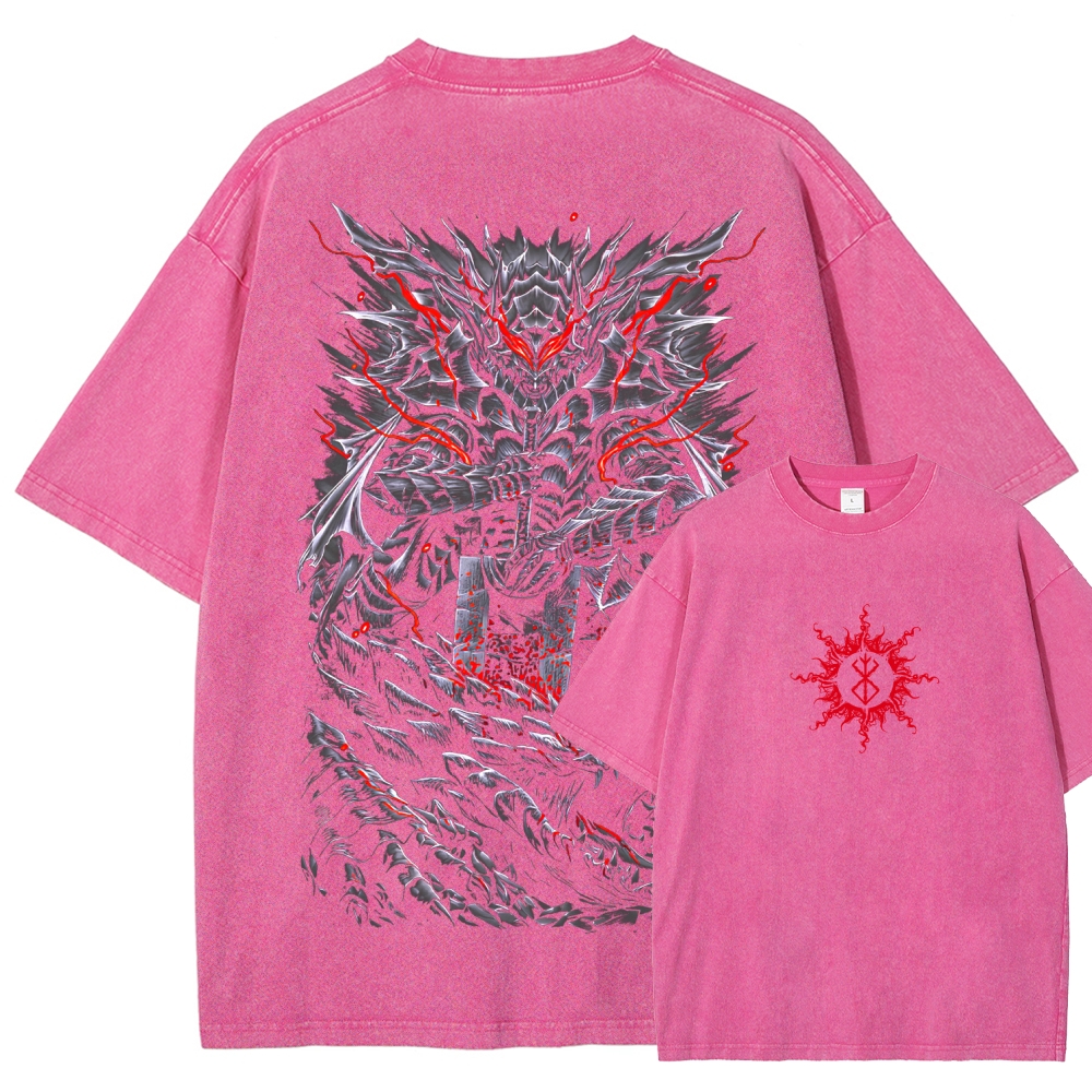 Berserk Guts Dark Vintage Washed Graphic T-Shirt