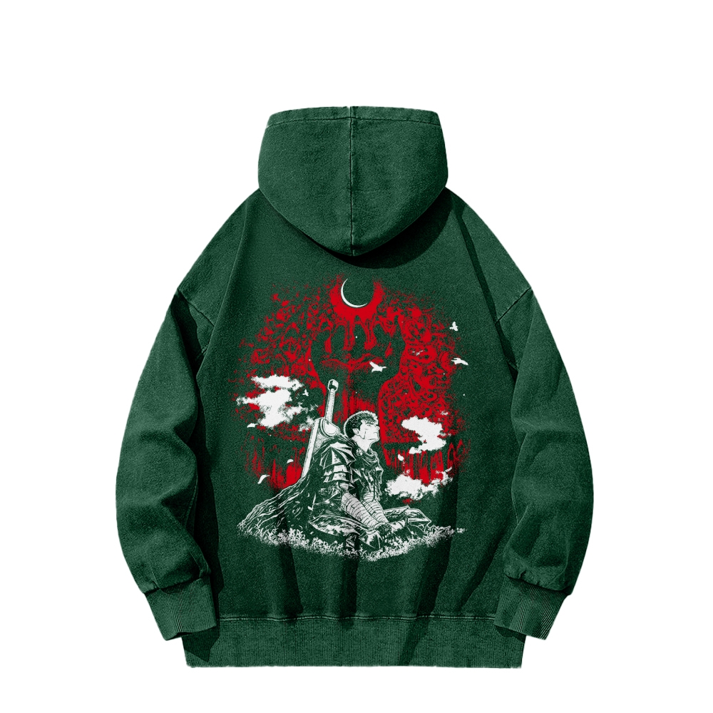 Berserk Casual Washed Hoodie 2509021400