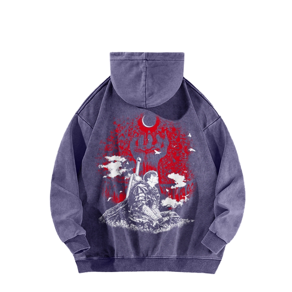 Berserk Casual Washed Hoodie 2509021400