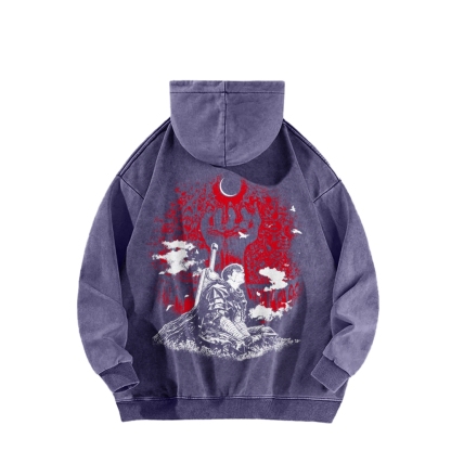Berserk Casual Washed Hoodie 2509021400