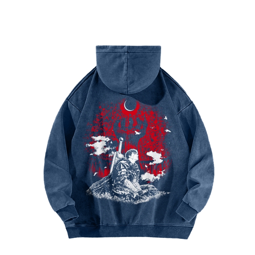 Berserk Casual Washed Hoodie 2509021400