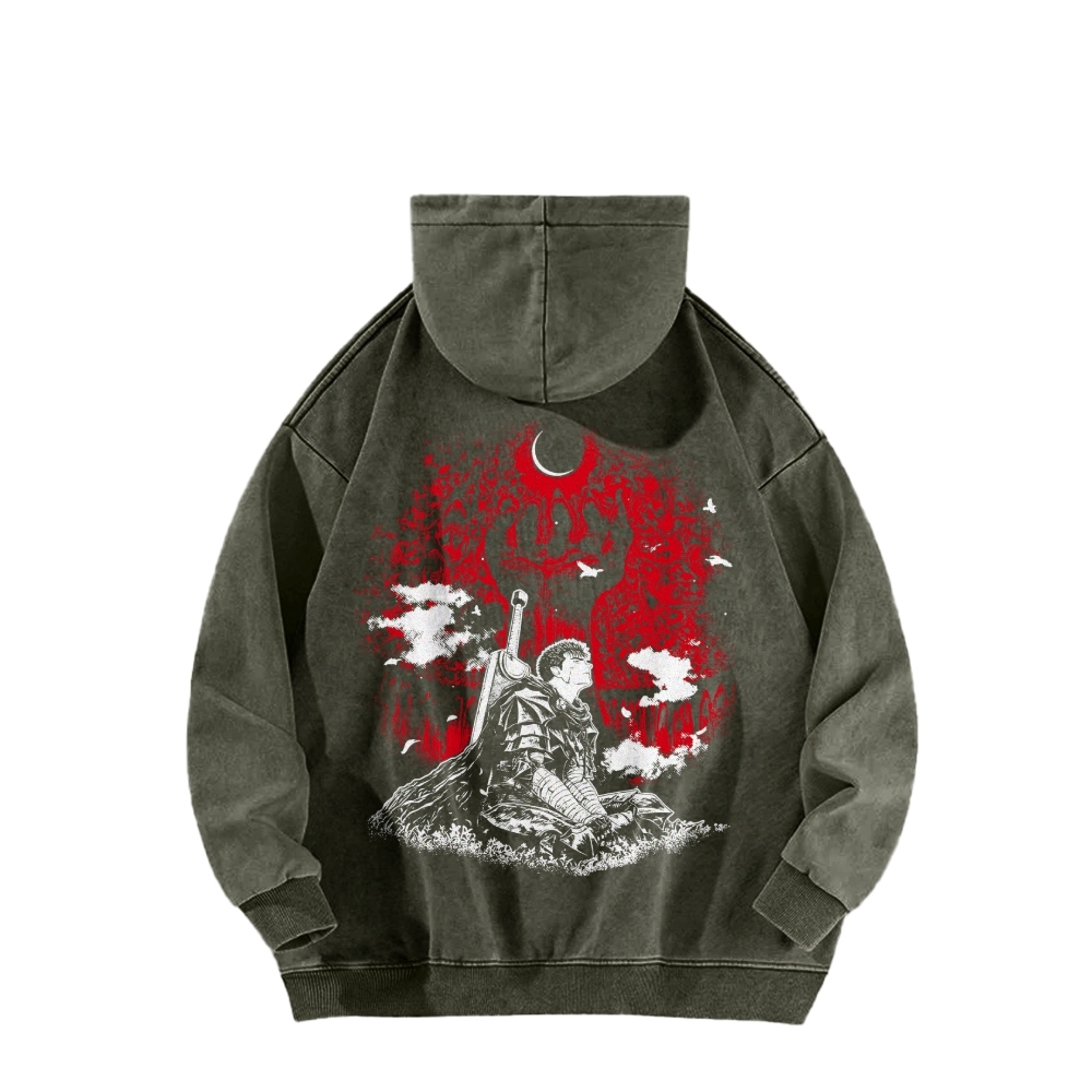 Berserk Casual Washed Hoodie 2509021400