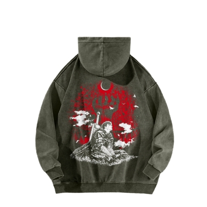 Berserk Casual Washed Hoodie 2509021400
