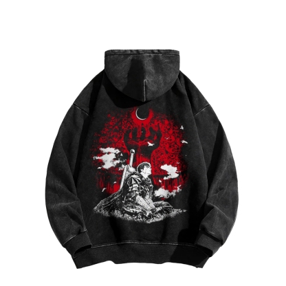 Berserk Casual Washed Hoodie 2509021400