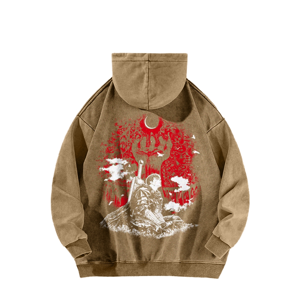 Berserk Casual Washed Hoodie 2509021400