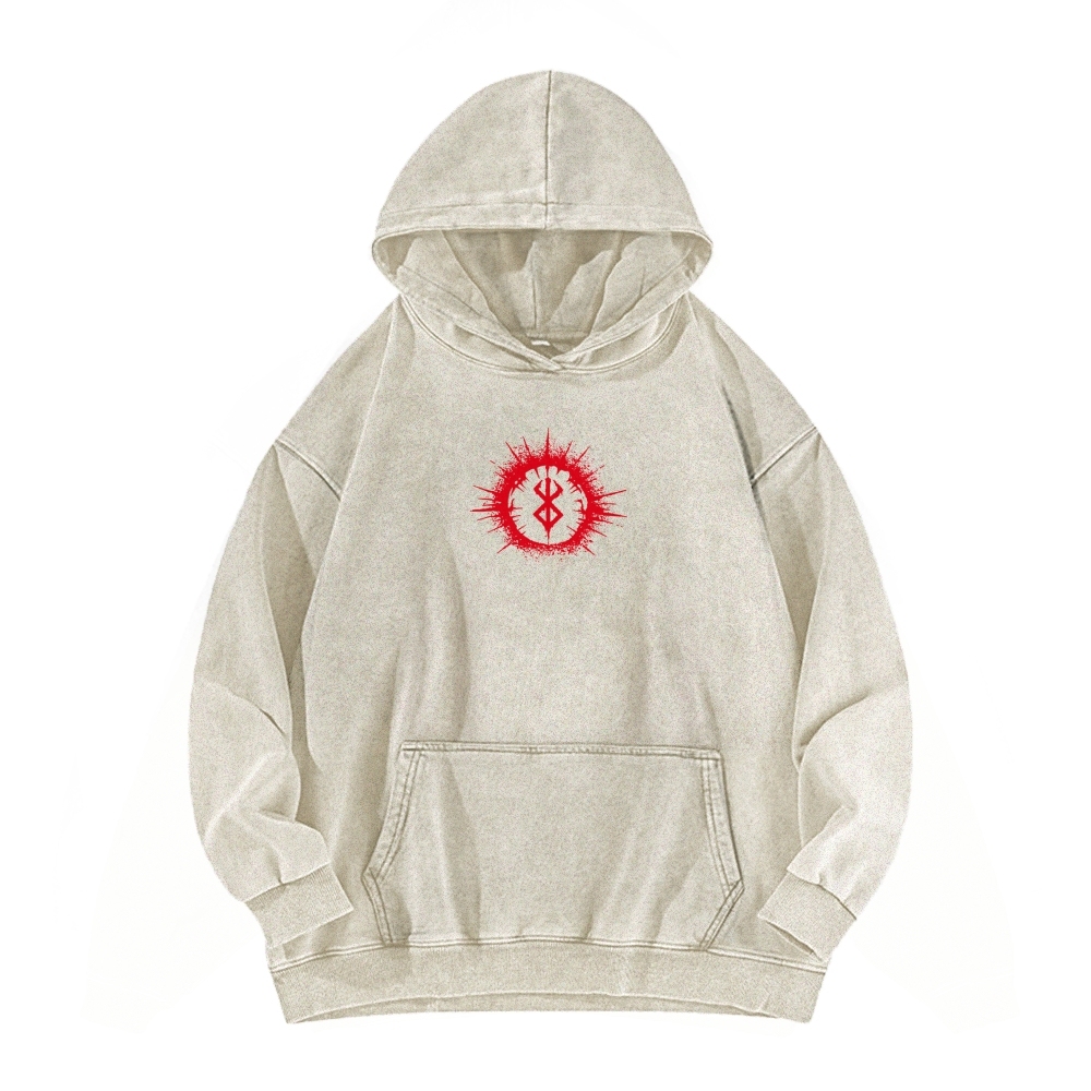 Berserk Casual Washed Hoodie 2509021400