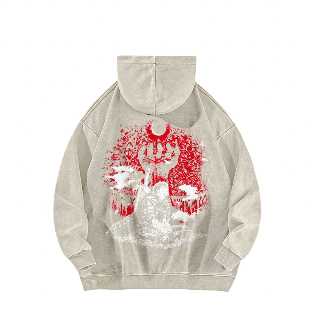 Berserk Casual Washed Hoodie 2509021400