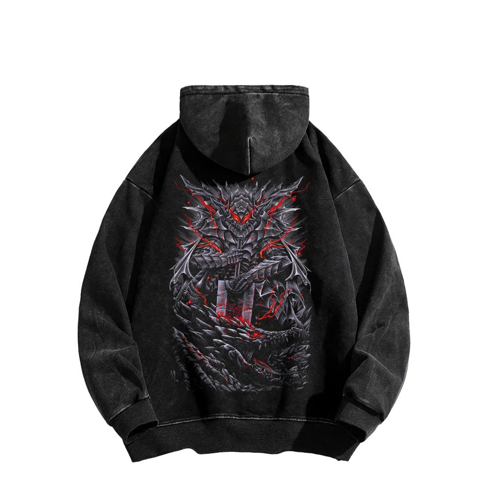 Berserk Casual Washed Hoodie 2509021401