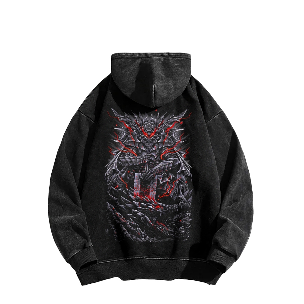 Berserk Casual Washed Hoodie 2509021401