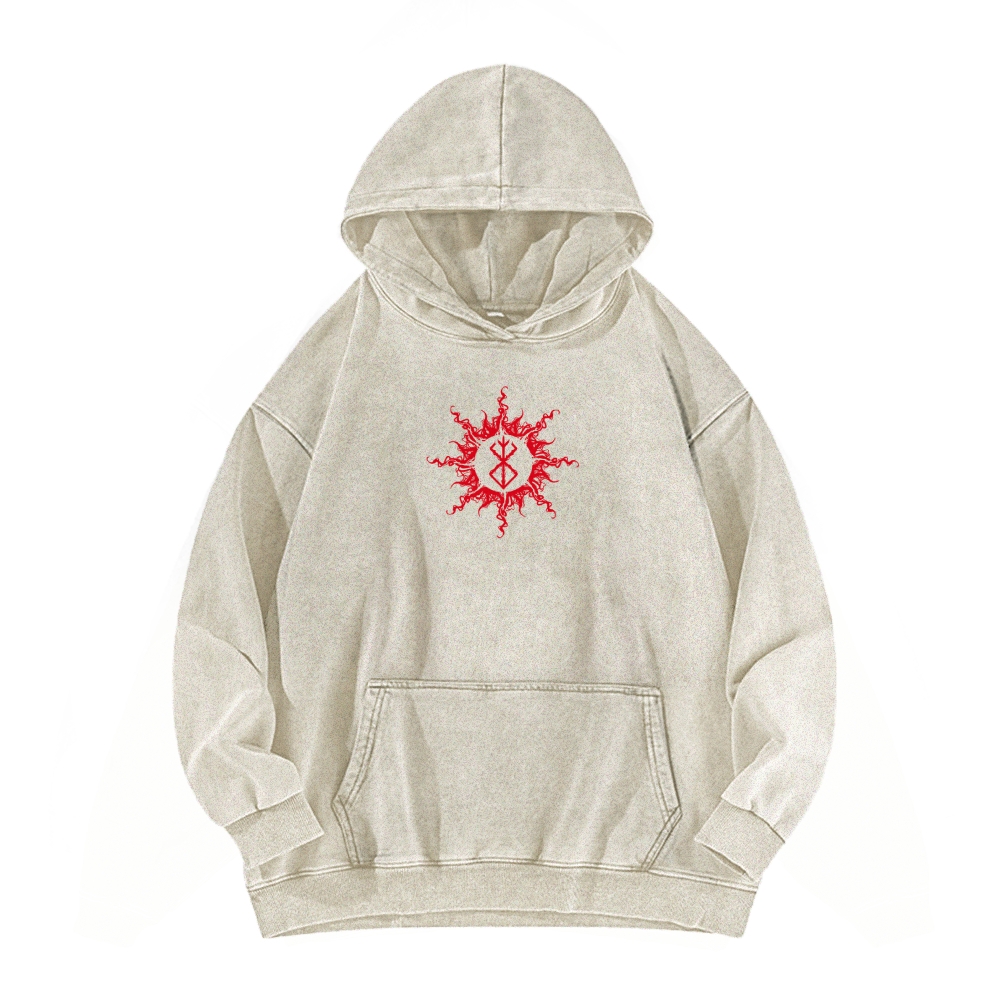 Berserk Casual Washed Hoodie 2509021401