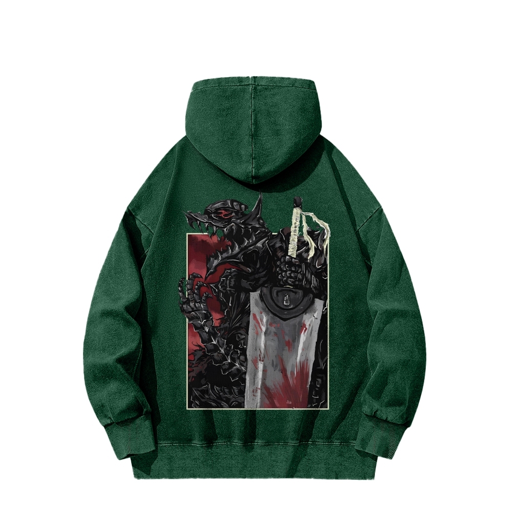 Berserk Casual Washed Hoodie 2509021402