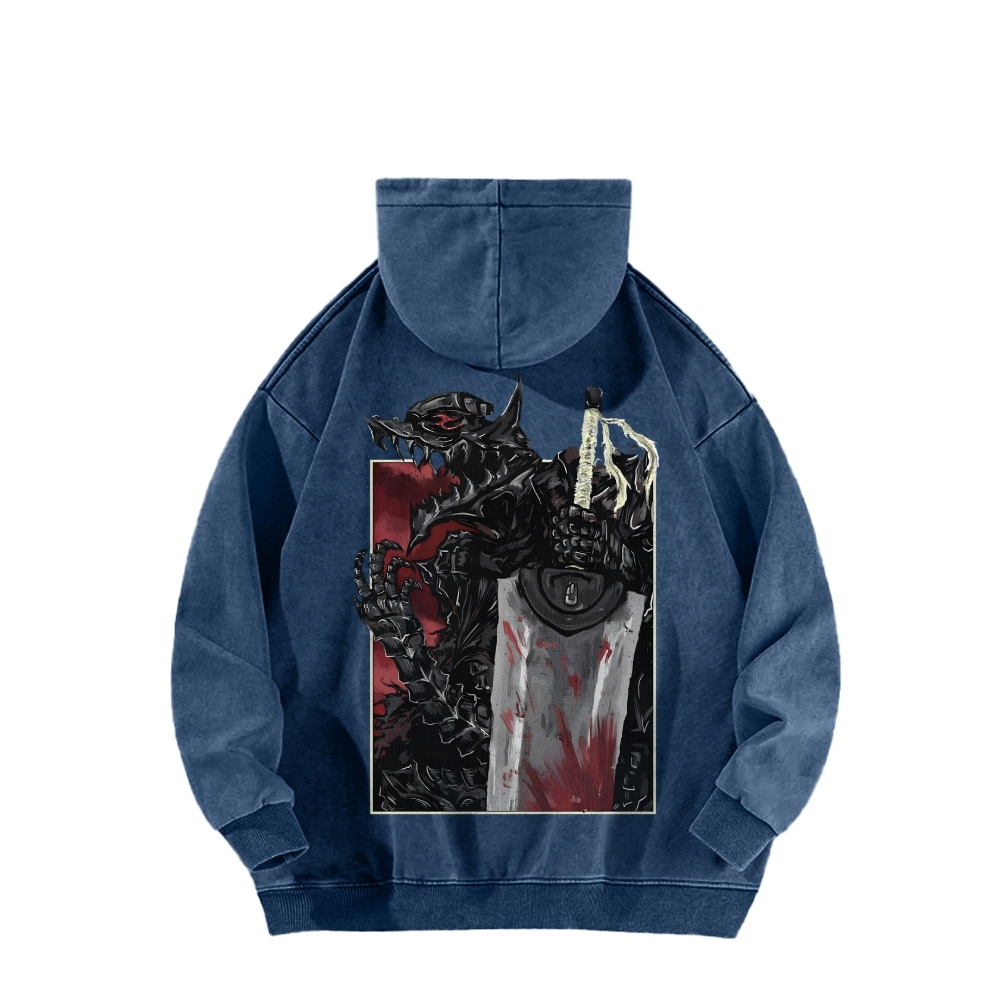 Berserk Casual Washed Hoodie 2509021402
