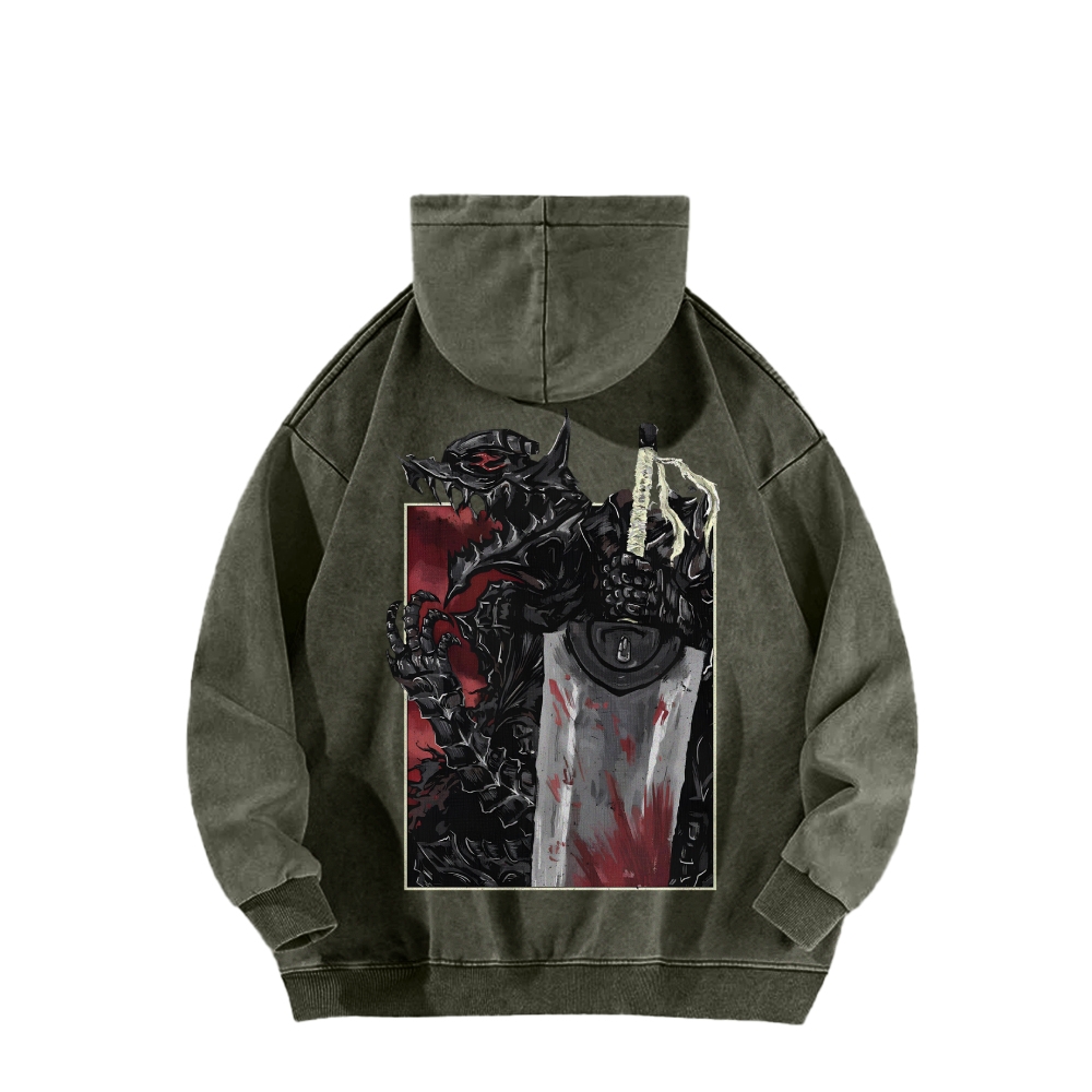 Berserk Casual Washed Hoodie 2509021402